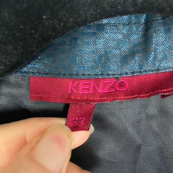 Vintage Kenzo velvet suede silk lined sleeveless  peplum dress top Sz 38 - Picture 11 of 16